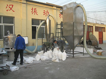 氣流篩粉機廠(chǎng)家篩分面粉試機效果圖片