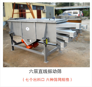 六層直線(xiàn)振動(dòng)篩加裝制成裝置，灰色油漆出口產(chǎn)品